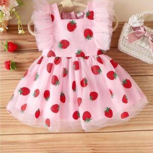 Adorable Pink Strawberry Dress